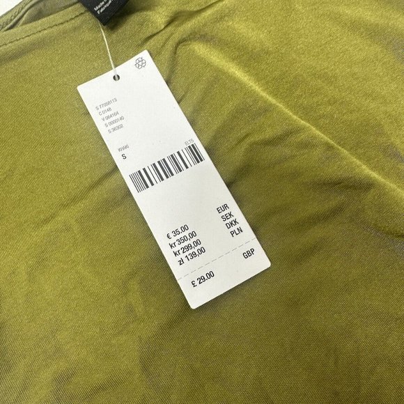 Urban Outfitters Ruched Vest Size S Green Satin Sleeveless Tank BNWT - Picture 4 of 8